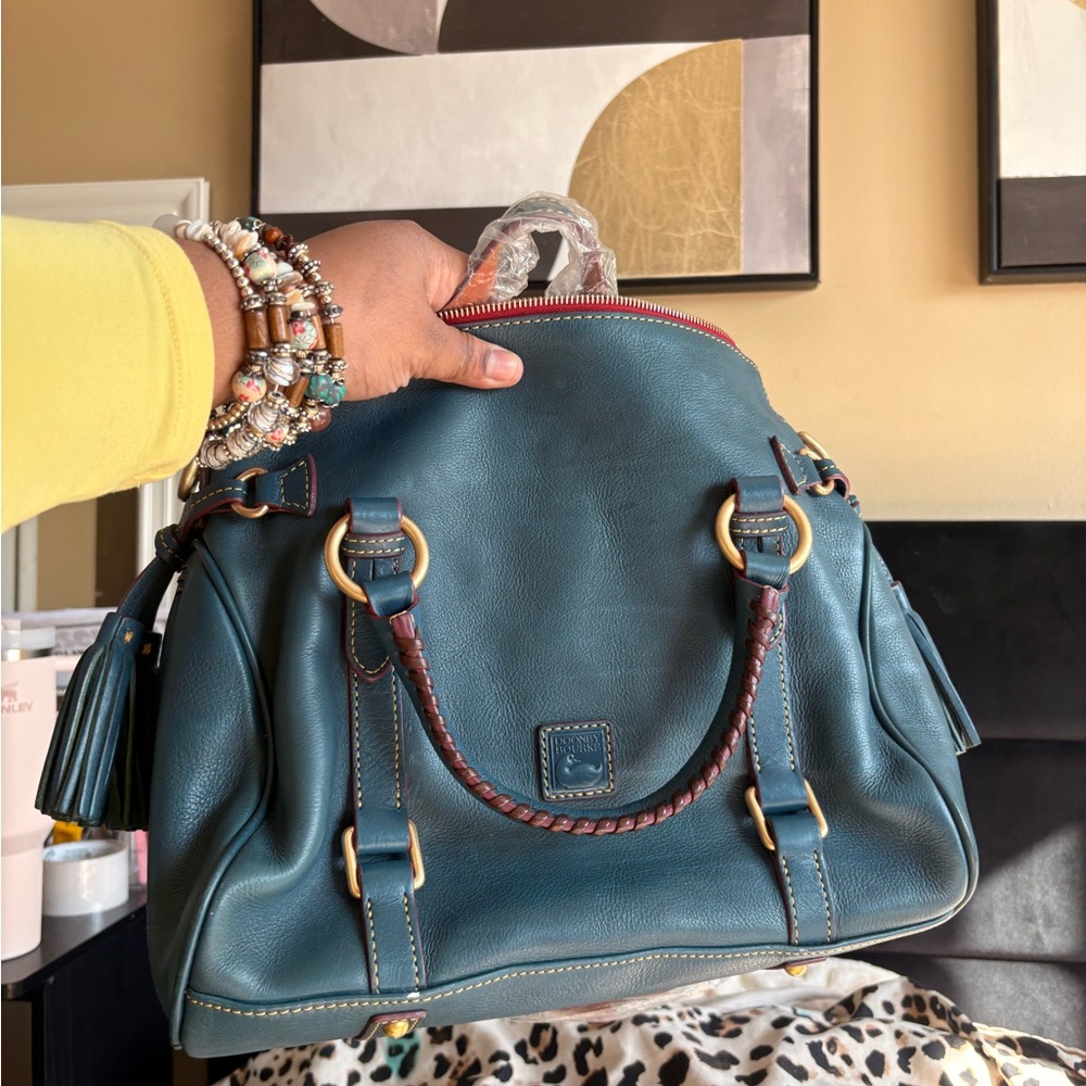 Dooney & Bourke Teal Leather Satchel